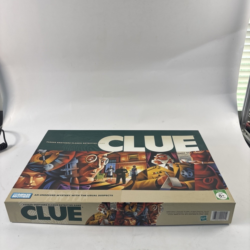 Clue COMPLETE Parker Brothers 2005 Classic Detective Board Game Mystery